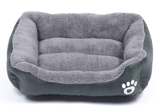 Trelsanopaws Soft & Fluffy Pet Bed - Anti-Anxiety Washable Bed for Dogs & Cats with Non-Slip Base (Large, Grey)