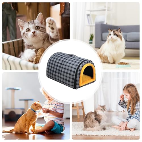 Indoor Cat Bed,Indoor Cats Dogs Convertible House - Winter Summer Waterproof Furniture Animals Cave for Travel Home Shelter Small Medium Large Breeds