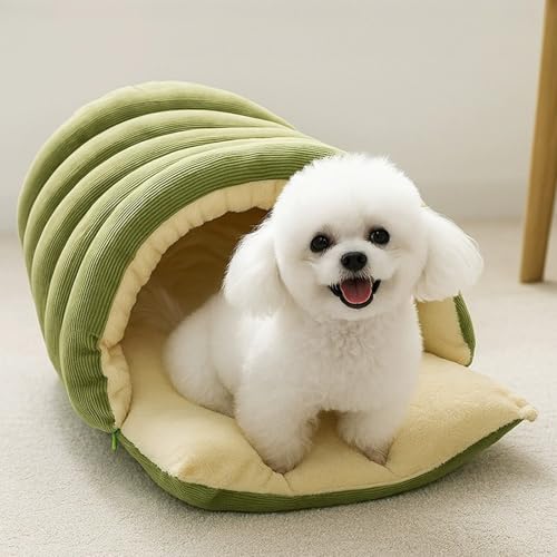 Washable Enclosed Cats House With Removable Cover Soft Plush Bed For Stress Relief Antislip Base Indoor Pet Furniture Portable Cozy Cats Bed