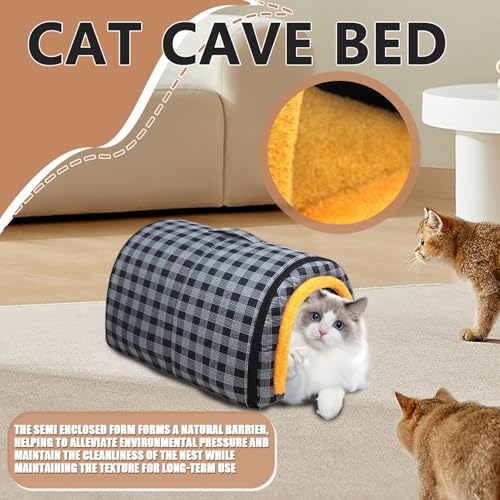 Indoor Cat Bed,Indoor Cats Dogs Convertible House - Winter Summer Waterproof Furniture Animals Cave for Travel Home Shelter Small Medium Large Breeds