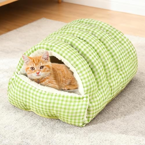 Indoor Cat House | Warm Comfortable Removable | Pet House Cat Sleeping Bed,for Playing Resting Napping Courtyard Balcony Backyard Living Room