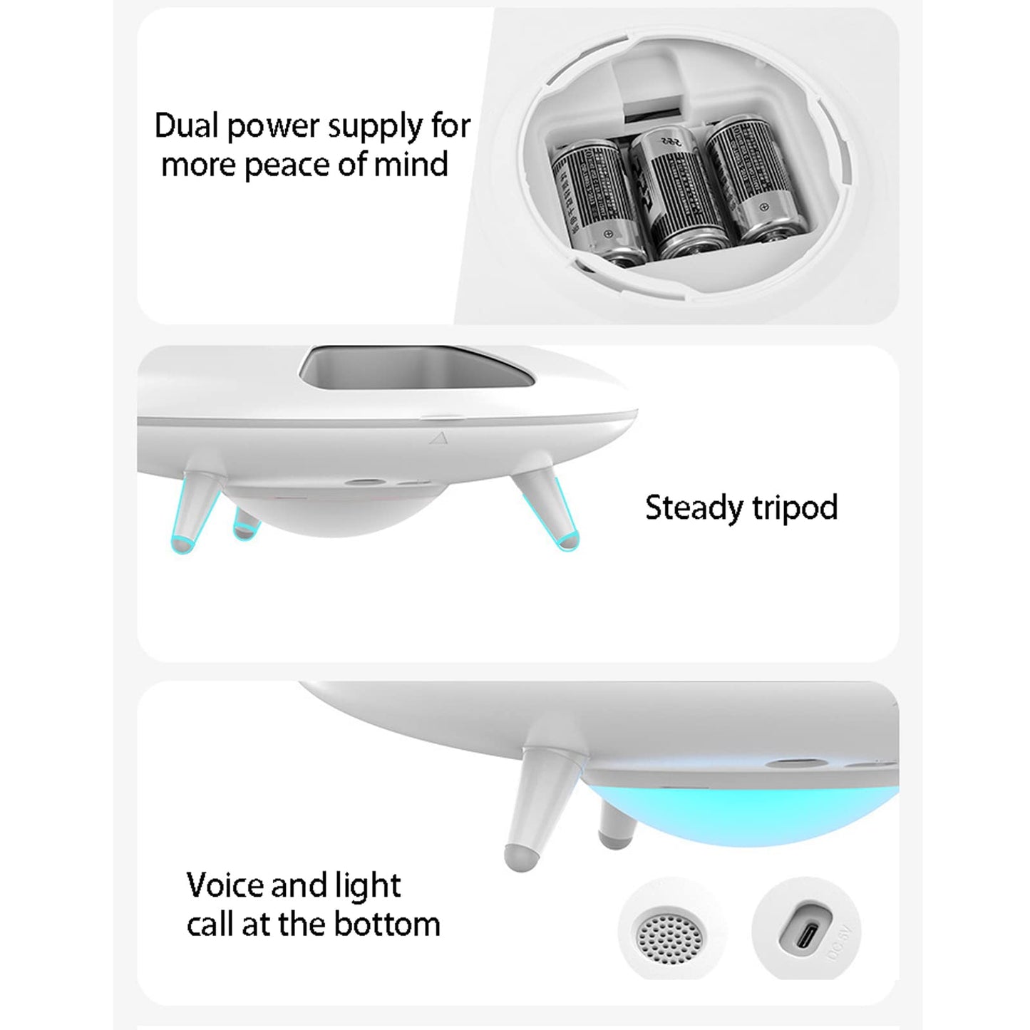 Foern 6 Meal Automatic Cat Dog Feeder, Wet & Dry Food Pet Feeder with Programmable Timer, Auto Dispenser for Small Pets, White