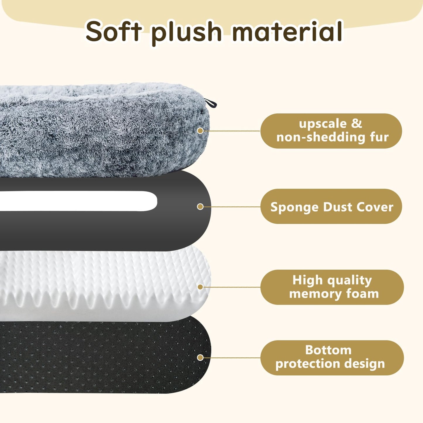 Trelsanopaws Human Dog Bed for Adults - Soft Memory Foam with Washable Cover & Side Pocket (180 x 115 x 45 cm)