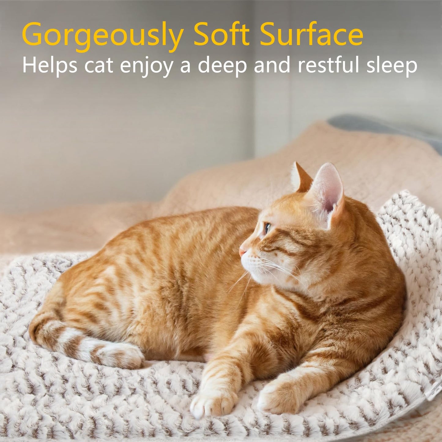 Trelsanopaws Self-Heating Cat Bed - Washable Electric-Free Thermal Blanket & Reversible Pet Mat (70 x 47 cm)