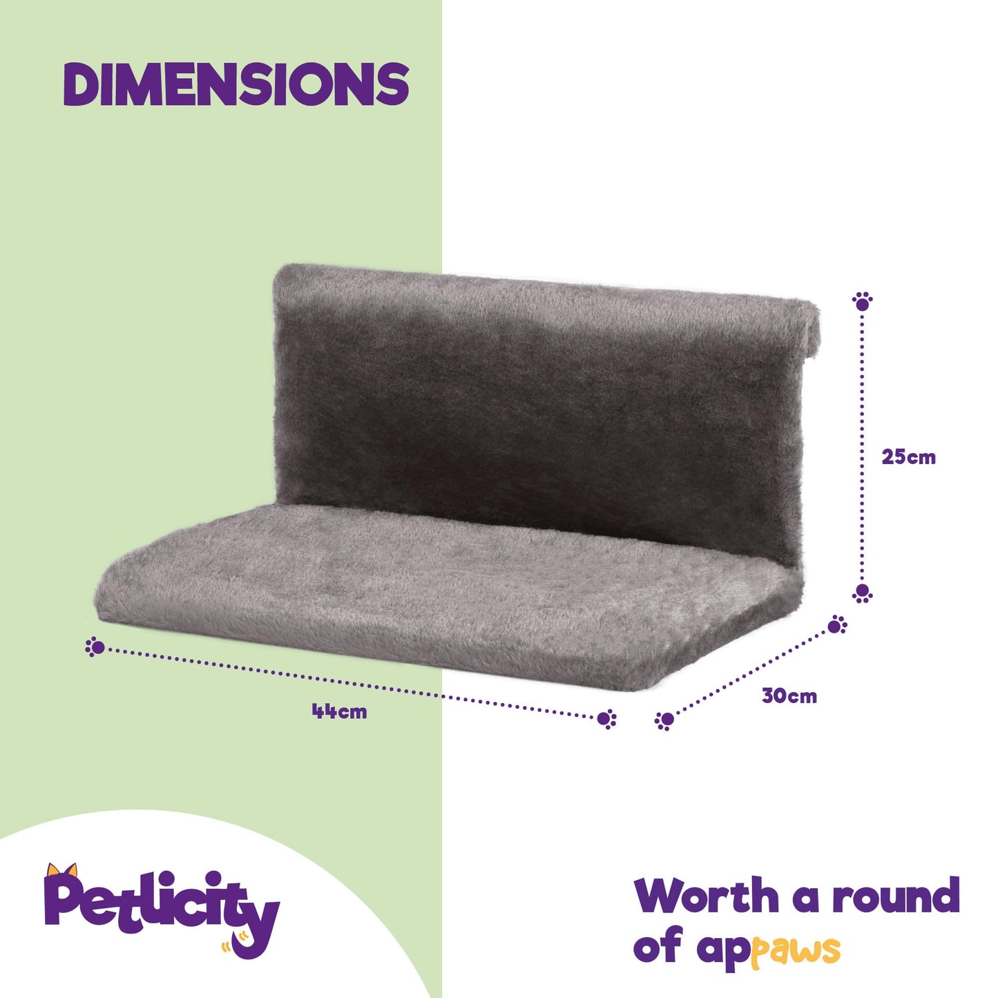 Trelsanopaws Warm & Cosy Radiator Bed for Cats & Dogs (Grey)