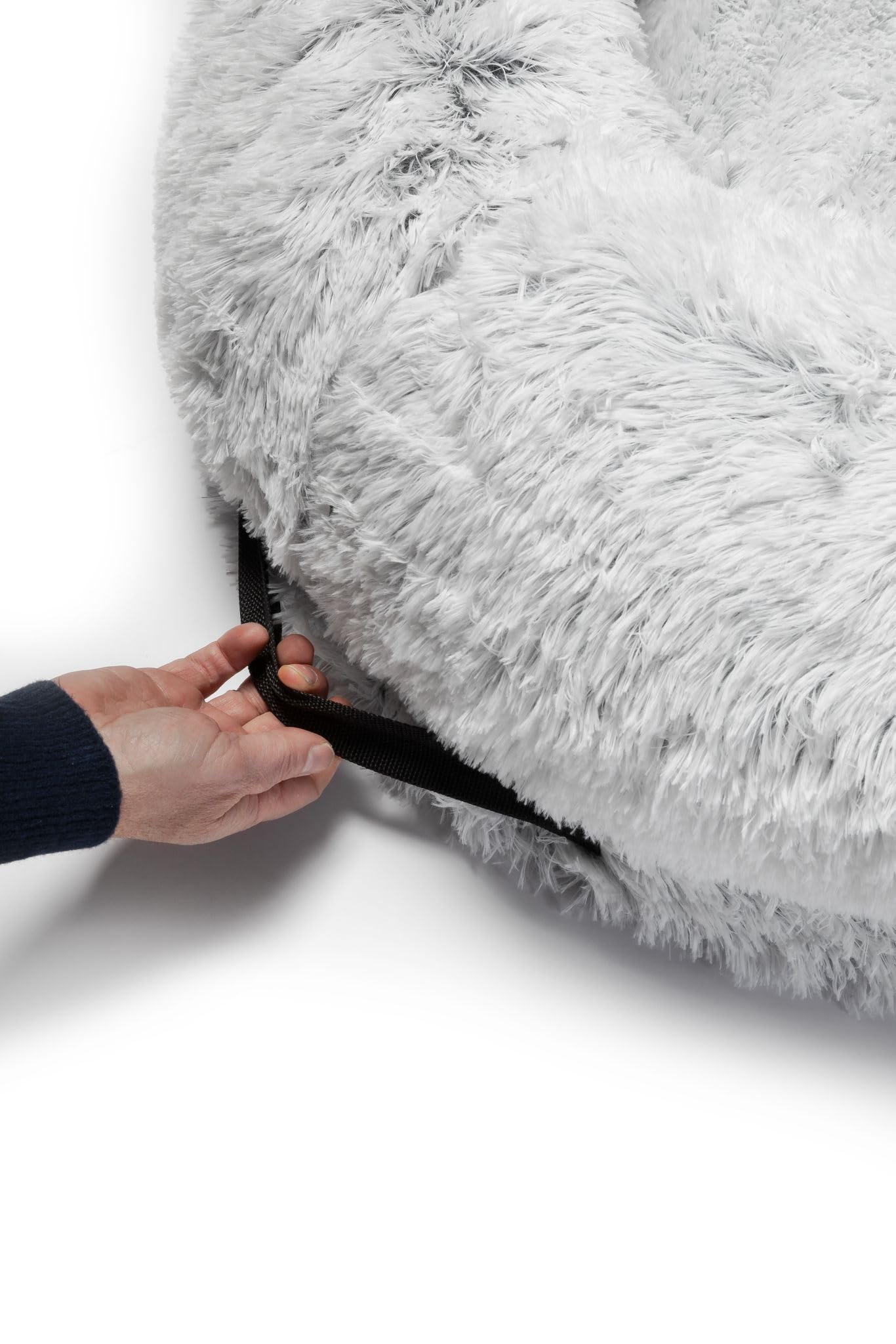 Trelsanopaws Faux Fur Human Pet Bed - Orthopedic Fluffy Beanbag for Adults & Kids (173 x 96 x 30 cm)