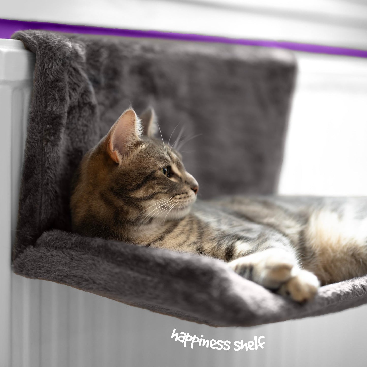 Trelsanopaws Warm & Cosy Radiator Bed for Cats & Dogs (Grey)