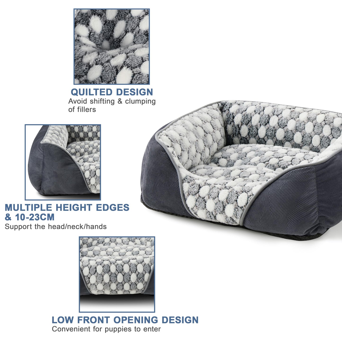 Trelsanopaws Extra Large Dog Bed - Washable Sofa Bed for XXL Dogs, Prevents Bone Diseases (90 x 65 x 23 cm)