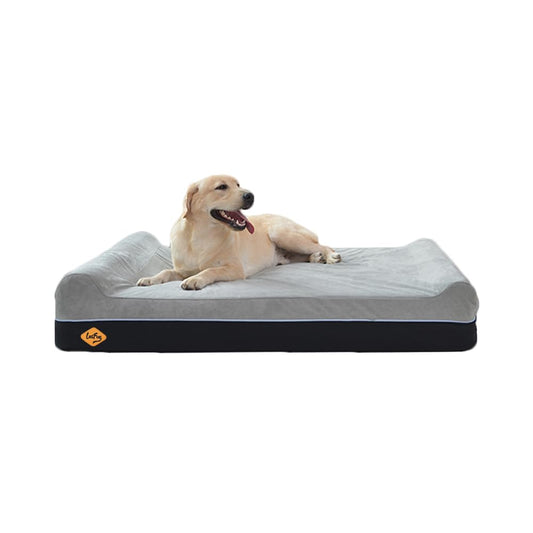 Trelsanopaws Orthopedic Memory Foam Extra Large Dog Bed - Waterproof Liner & Removable Washable Cover (50" x 36" x 10", Slate Grey)