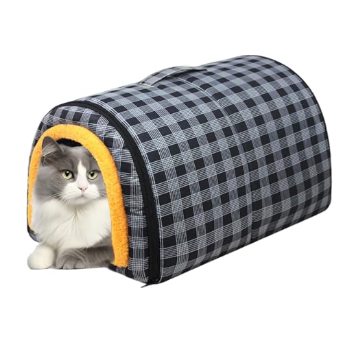 yuchdzexu Cat Bed | Indoor Cats Dogs Convertible House,Comfortable Animals Furniture with Top Carry Handle for Small Medium Large Breeds Shelter Home Winter Summer Resting
