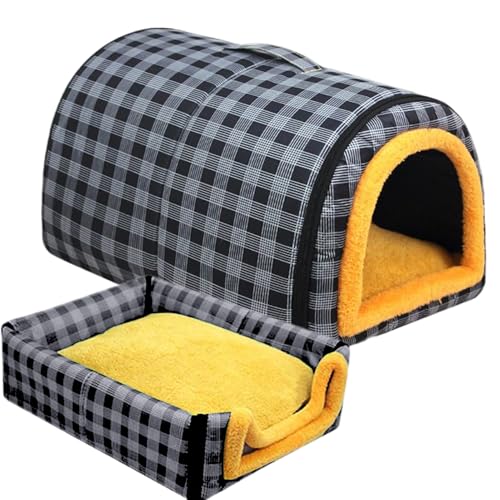 Indoor Cat Bed,Indoor Cats Dogs Convertible House - Winter Summer Waterproof Furniture Animals Cave for Travel Home Shelter Small Medium Large Breeds