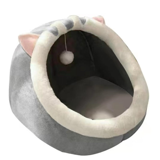Trelsanopaws Cute Cat Bed - Comfortable Cat Cave House for Sleeping (Indoor Use)