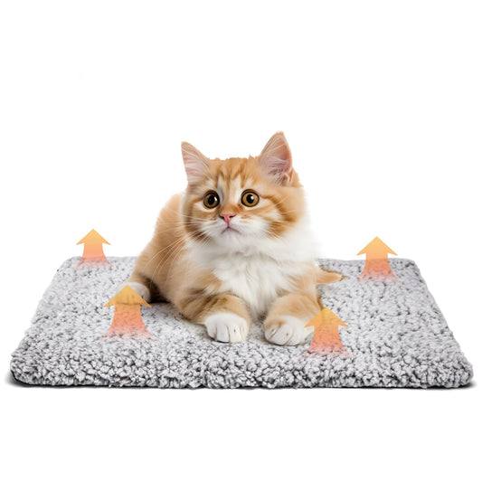 Trelsanopaws Self-Heating Cat & Dog Bed - Soft Warm Thermal Pet Pad, Washable Cushion (50 x 40 cm)