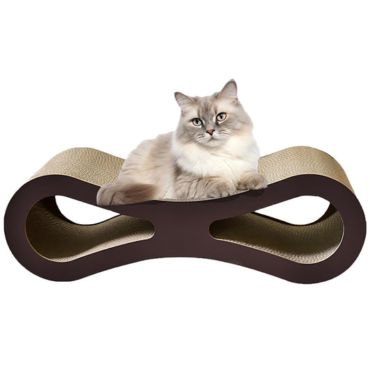 HIVOEL Cat Scratching Board, Cardboard Cat Scratchers, Durable Scratching Mat for Grinding Claws and Rest, Scratch Sofa for Indoor Cats, 60 x 24 x 19 cm