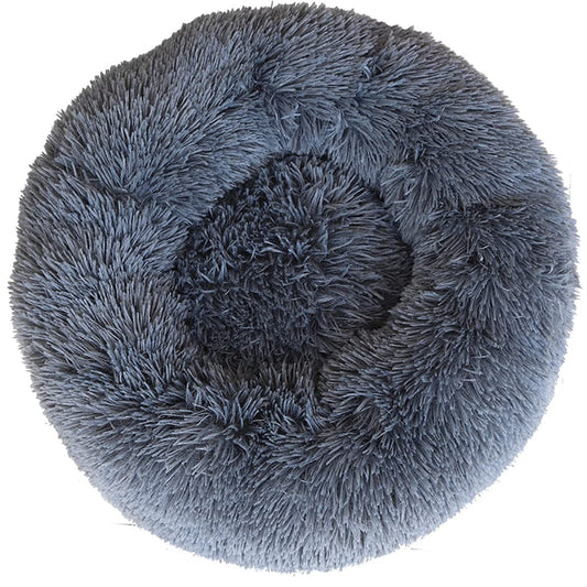 Trelsanopaws Plush Donut Cat & Dog Bed - Soft Fluffy Bed for Small Pets (Up to 3kg)