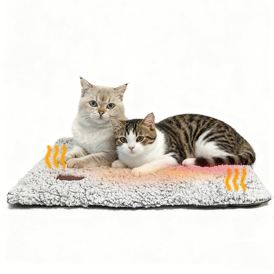 Trelsanopaws Self-Heating Cat Bed - Electric-Free Heated Blanket & Warming Pet Pad, Non-Slip (74 x 47 cm)