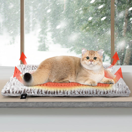 Trelsanopaws Self-Heating Cat Bed - Washable Electric-Free Thermal Blanket & Reversible Pet Mat (70 x 47 cm)