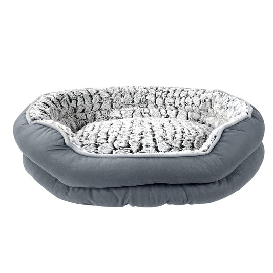 Trelsanopaws Calming Pet Bed - Soft Plush Anti-Anxiety Bed, Machine Washable (Medium)